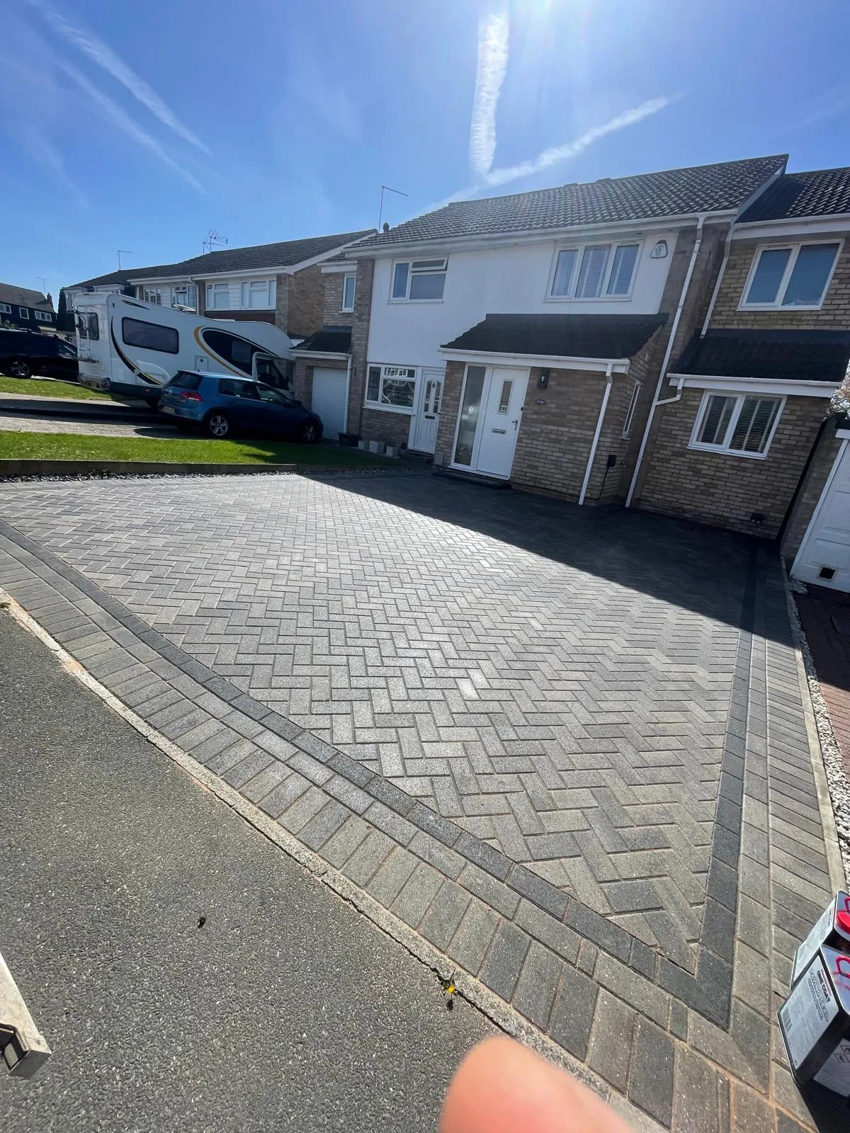 Finished driveway surface