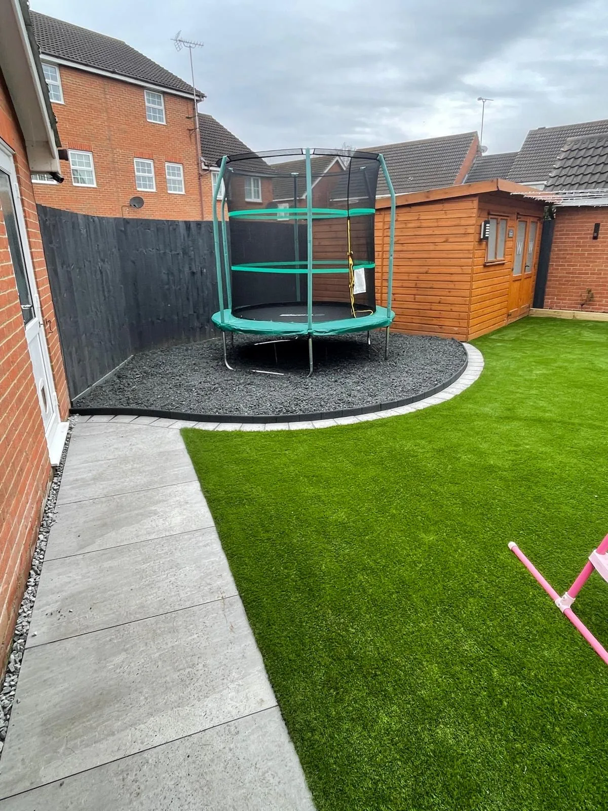 Finished landscaped garden