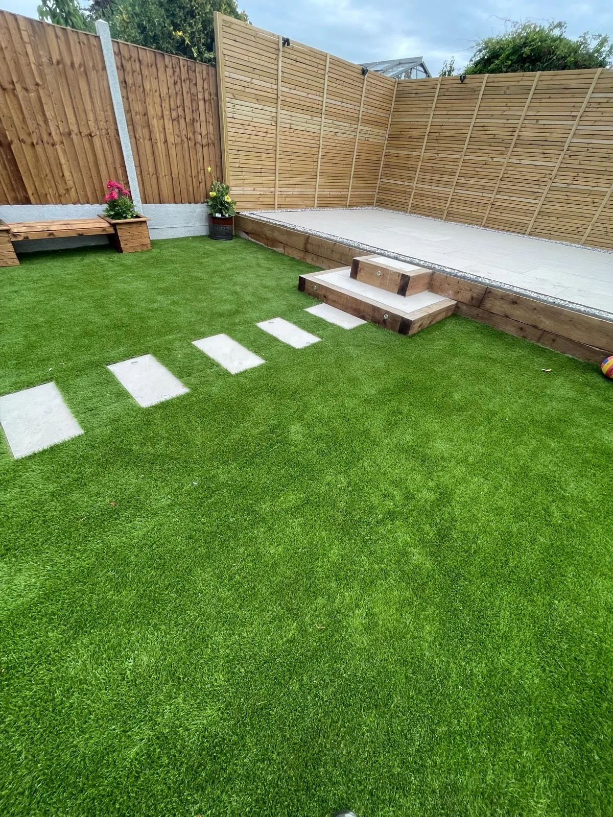 Finished landscaped garden