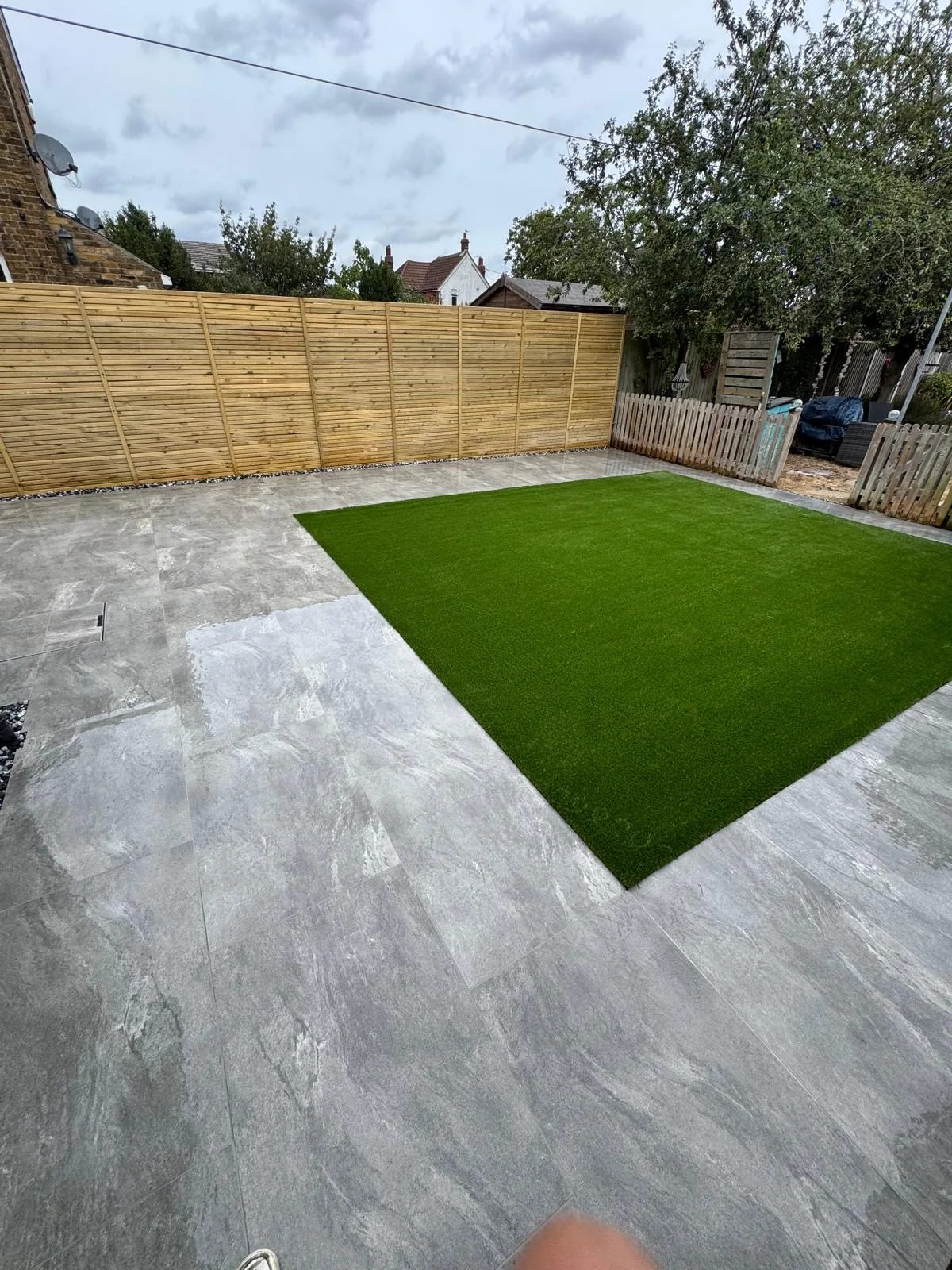 Finished landscaped garden
