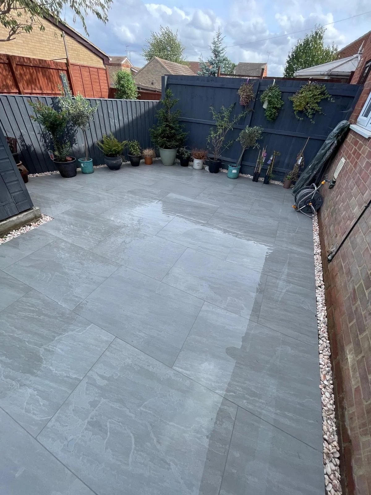 Finished landscaped garden