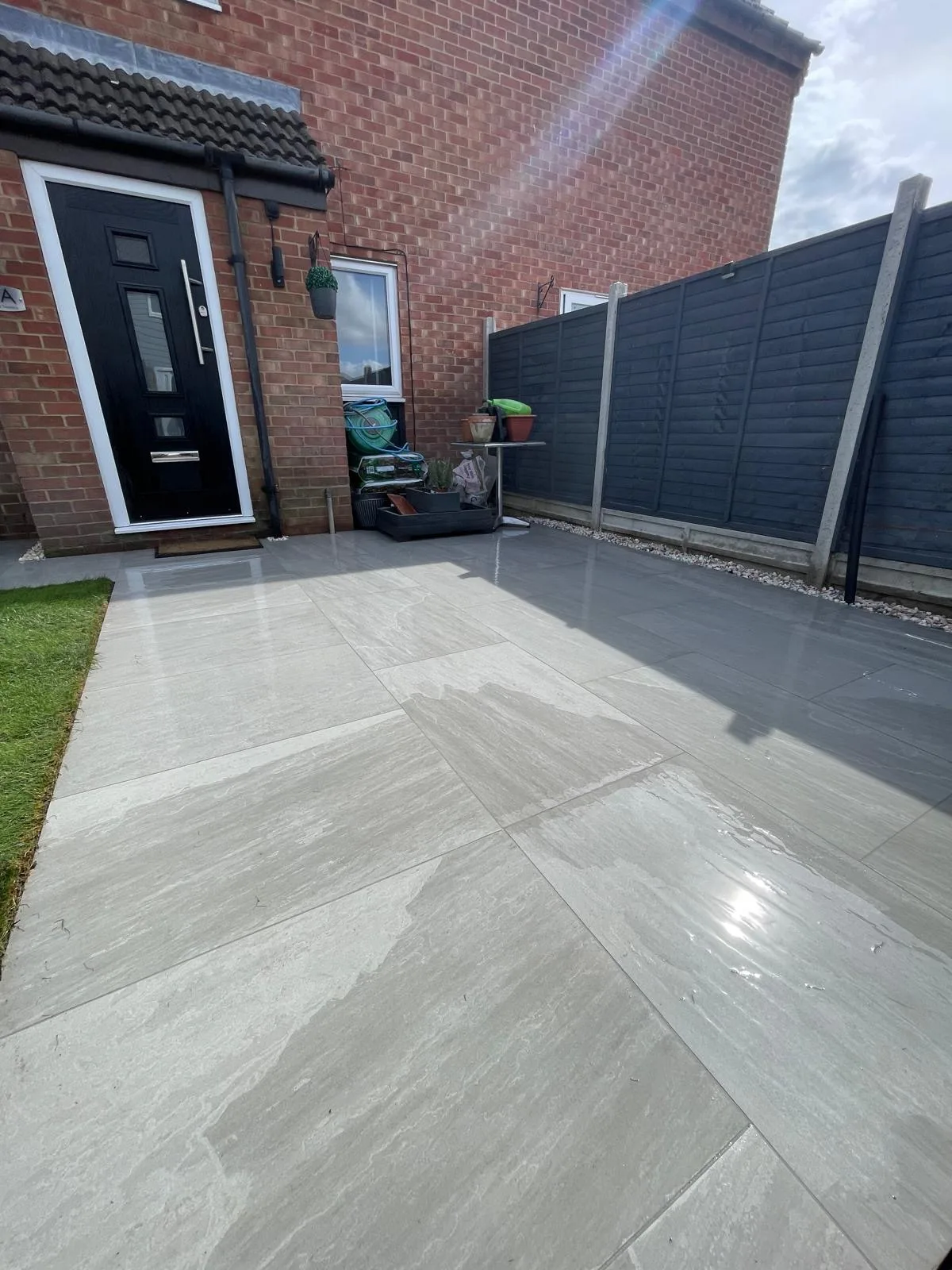 Finished landscaped garden
