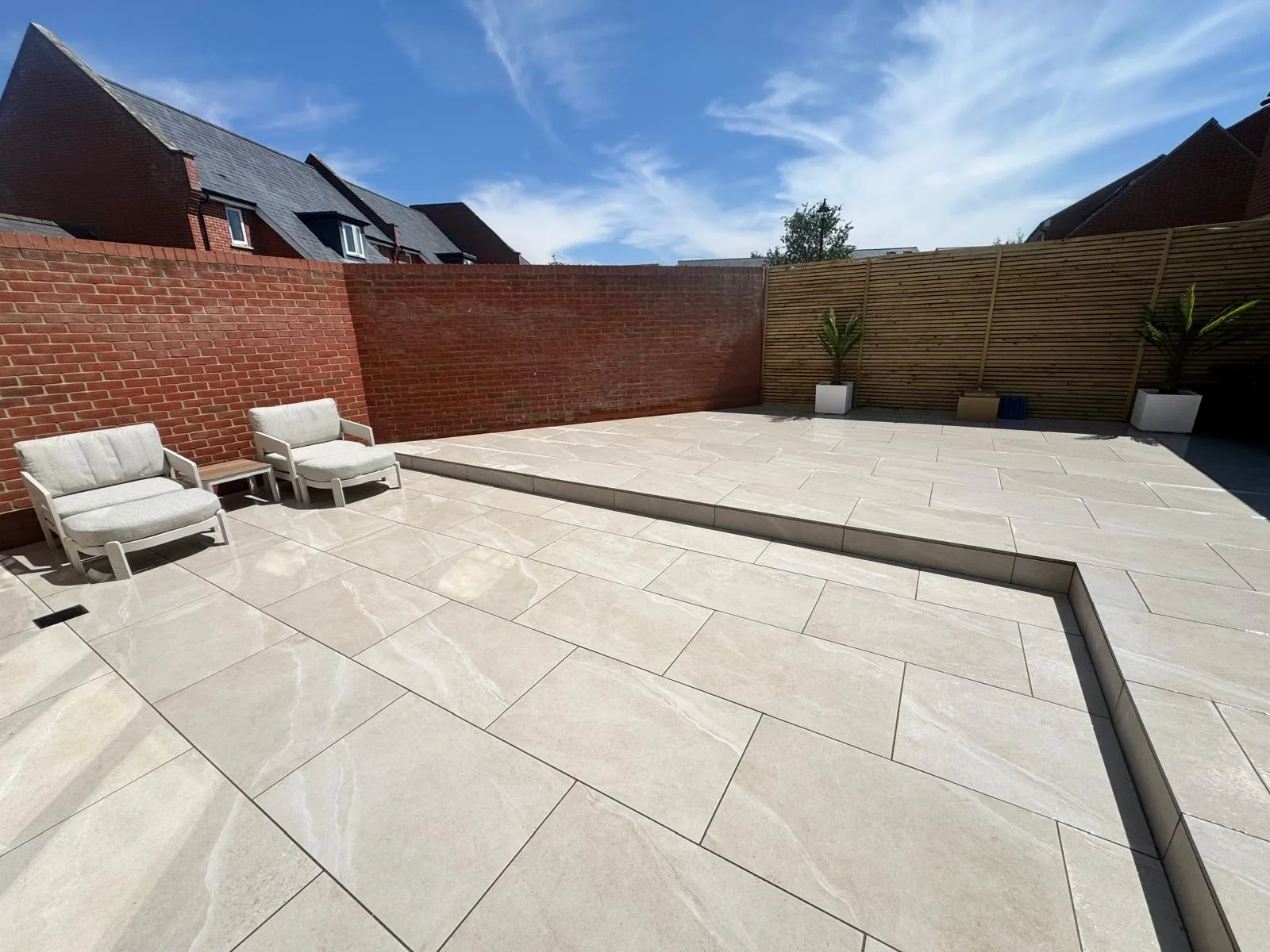 Finished landscaped garden
