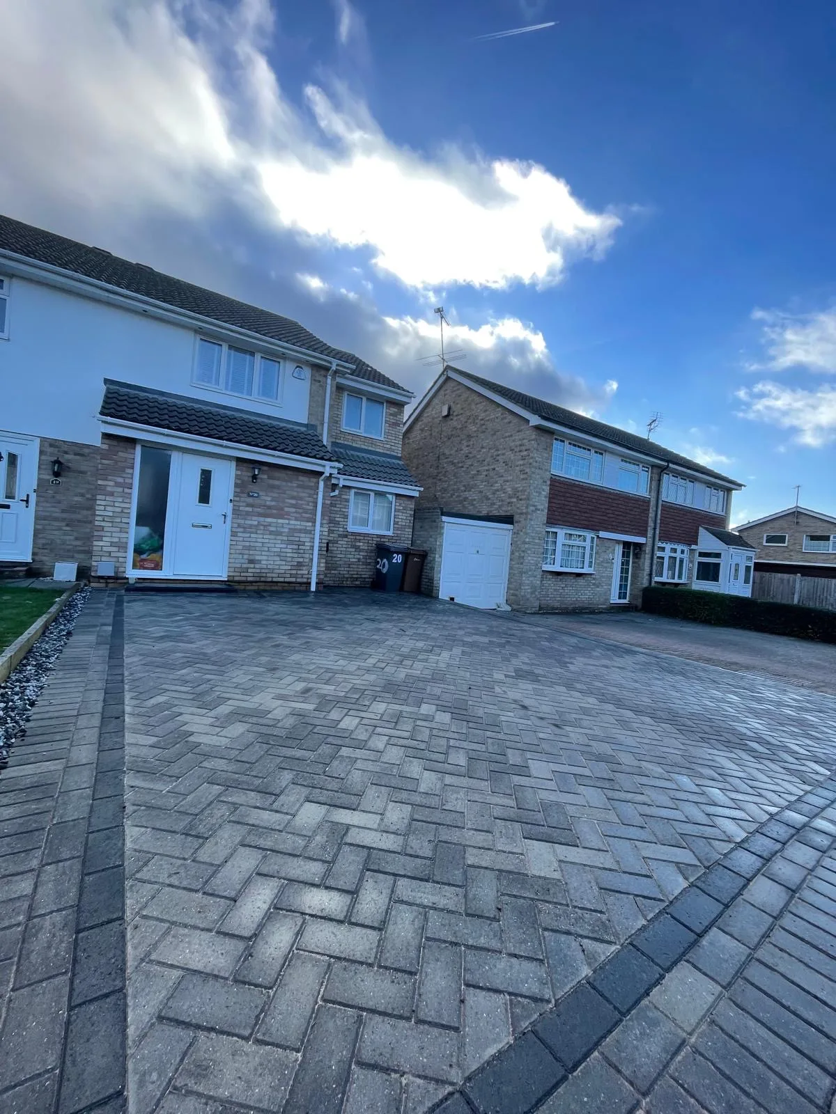 Finished paved driveway