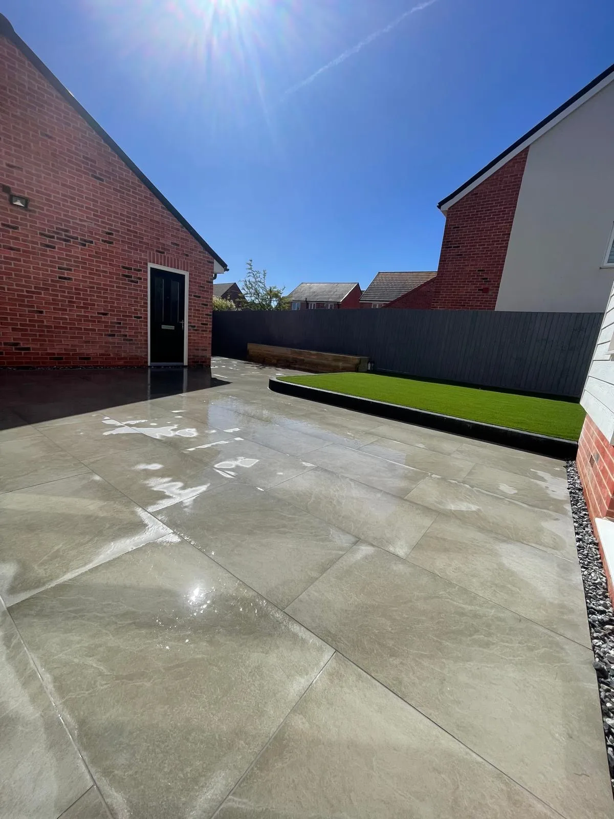 Finished landscaped garden
