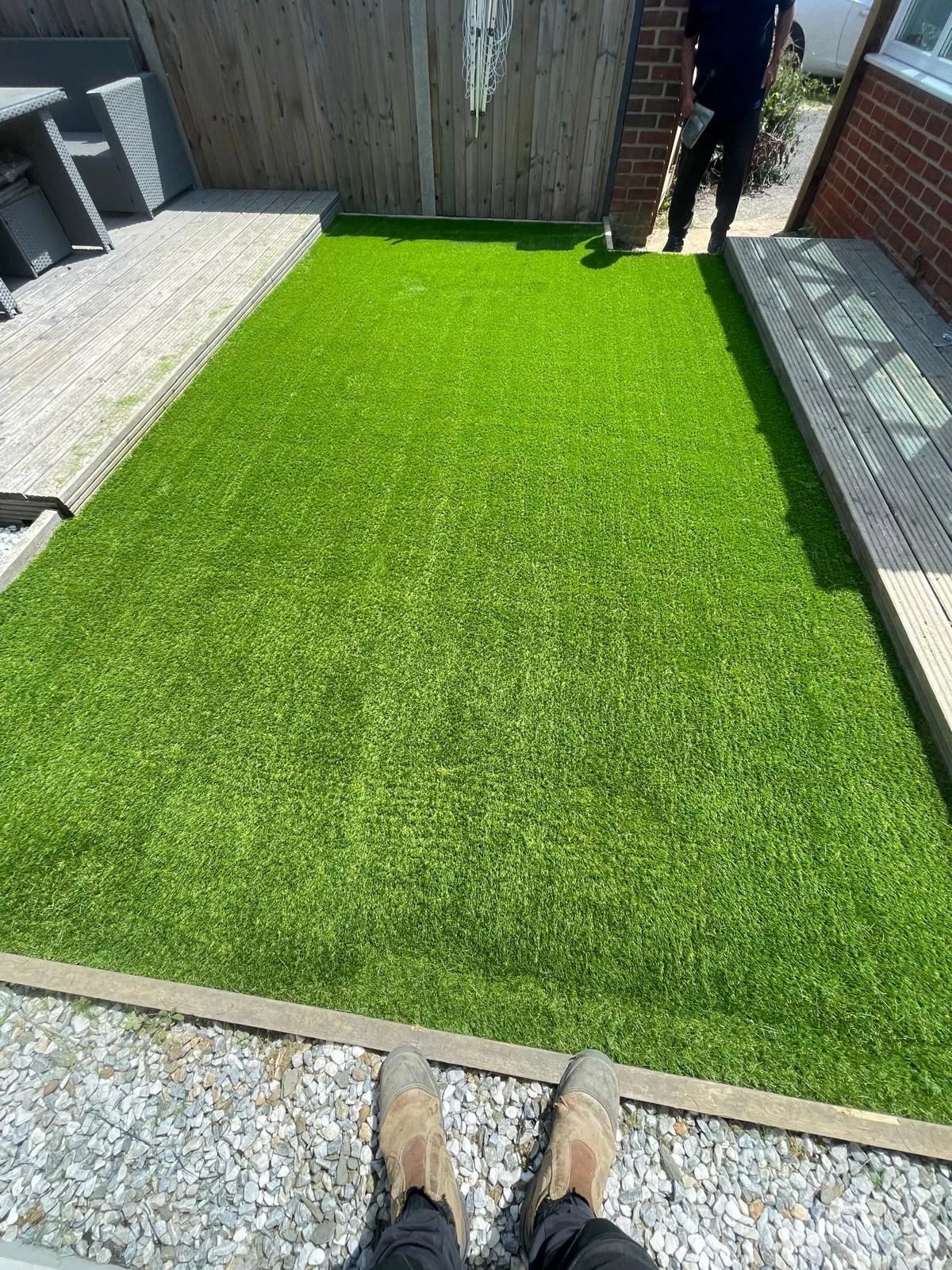 Finished landscaped garden