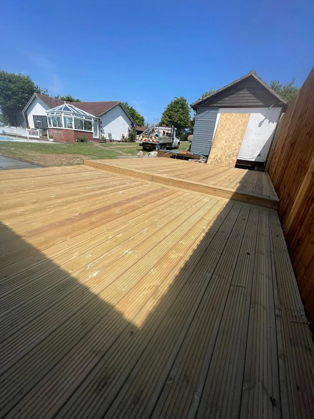 Finished landscaped garden