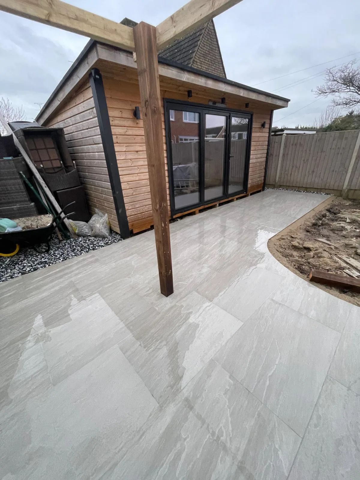 Finished landscaped garden