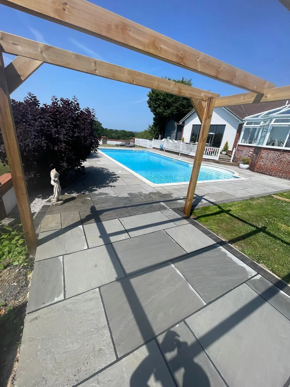 Finished landscaped garden
