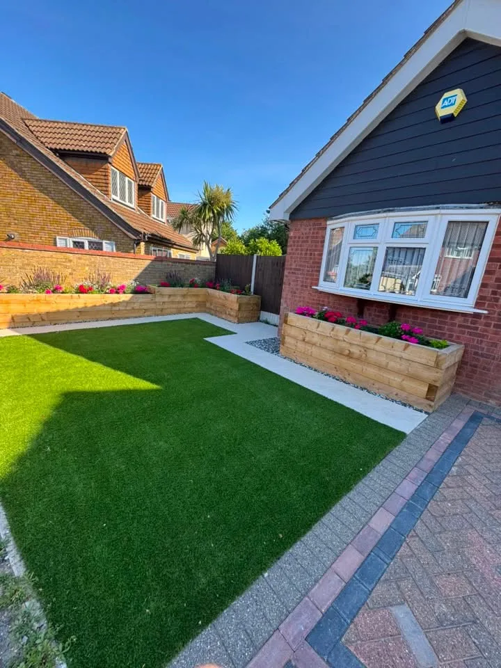 Finished landscaped garden