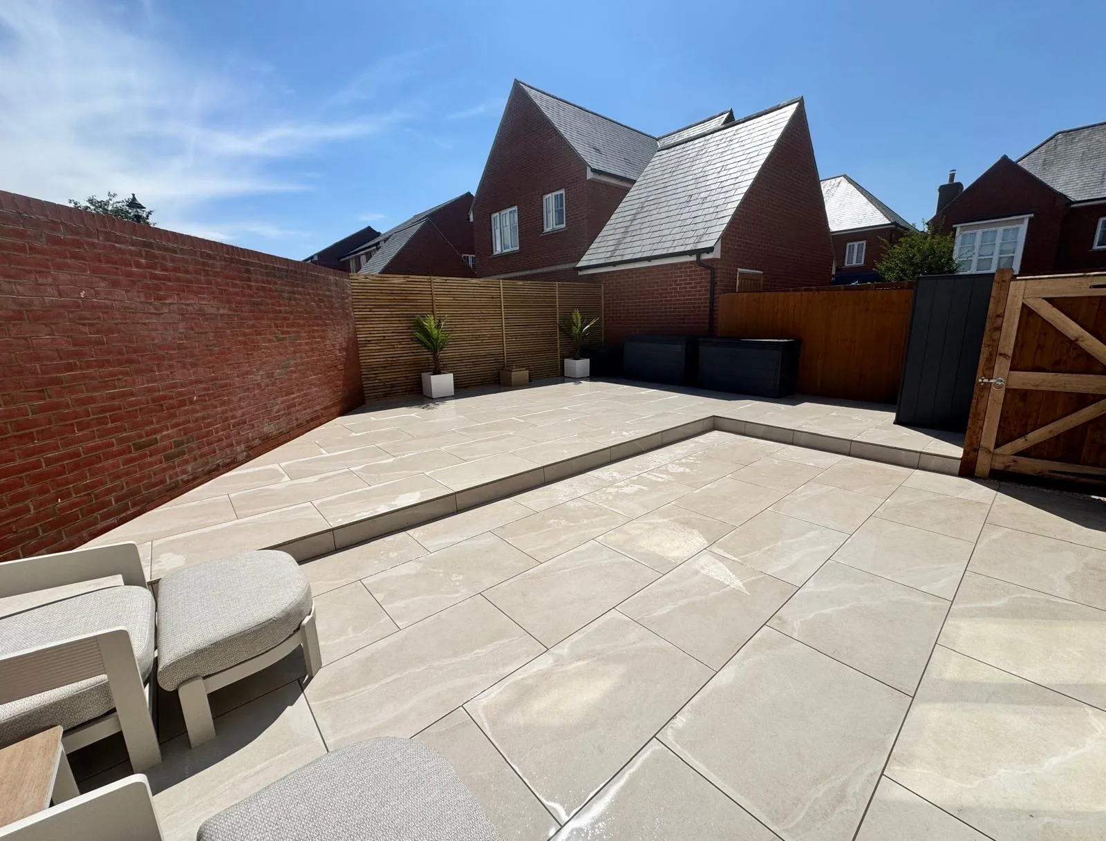 Finished landscaped garden