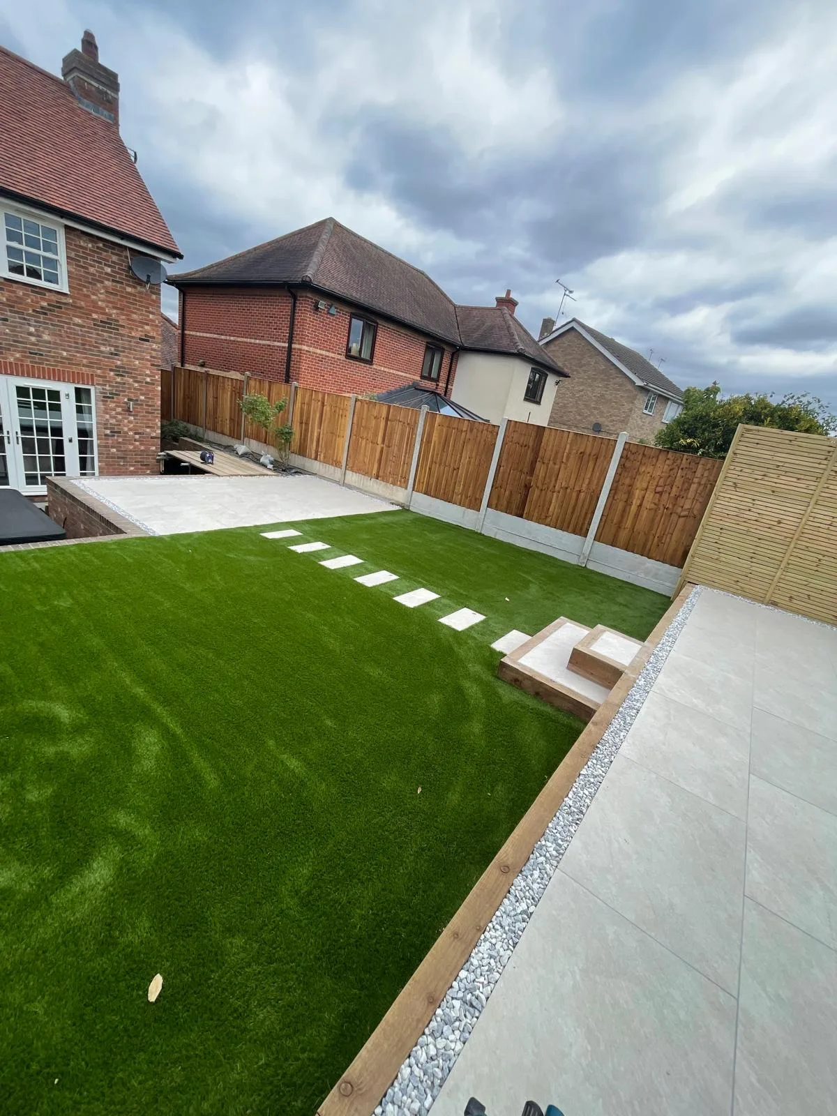 Finished landscaped garden