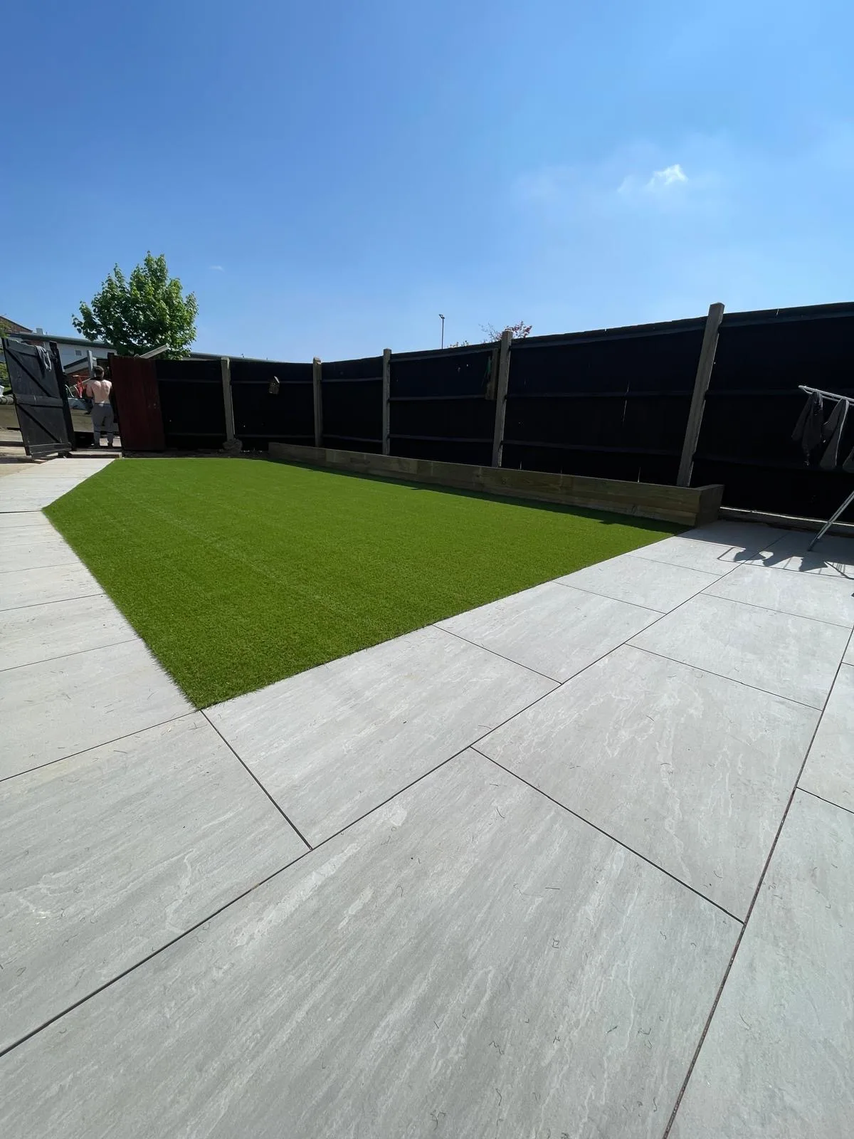 Finished landscaped garden