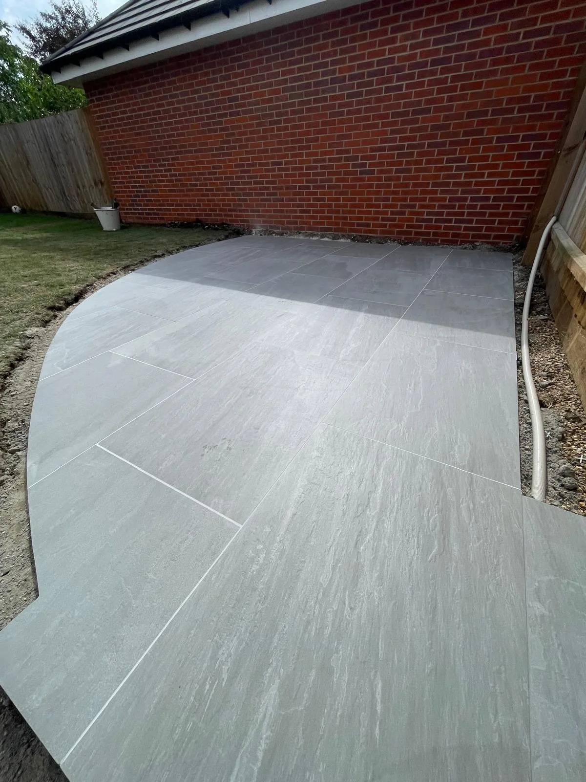 Finished garden paving